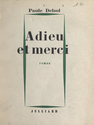 cover image of Adieu et merci
